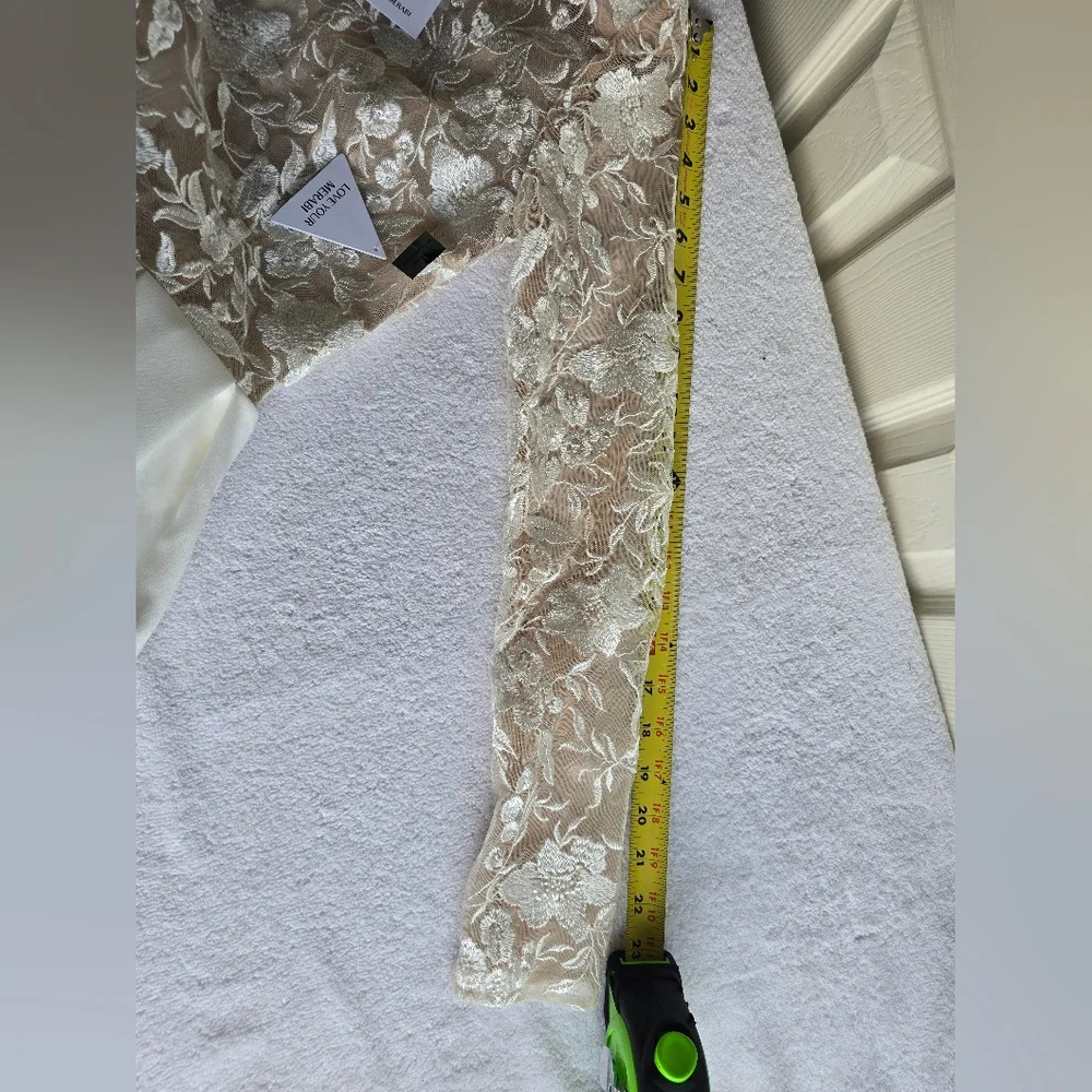 Nadine Merabi Pippa White Dress Size 2(XS) Sheer Top Lace Beaded New. - Picture 10 of 16